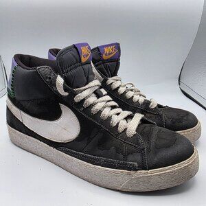 Nike Blazer High Anthracite Mens Size 9.5 Black Varsity Purple Shoes 315877-011